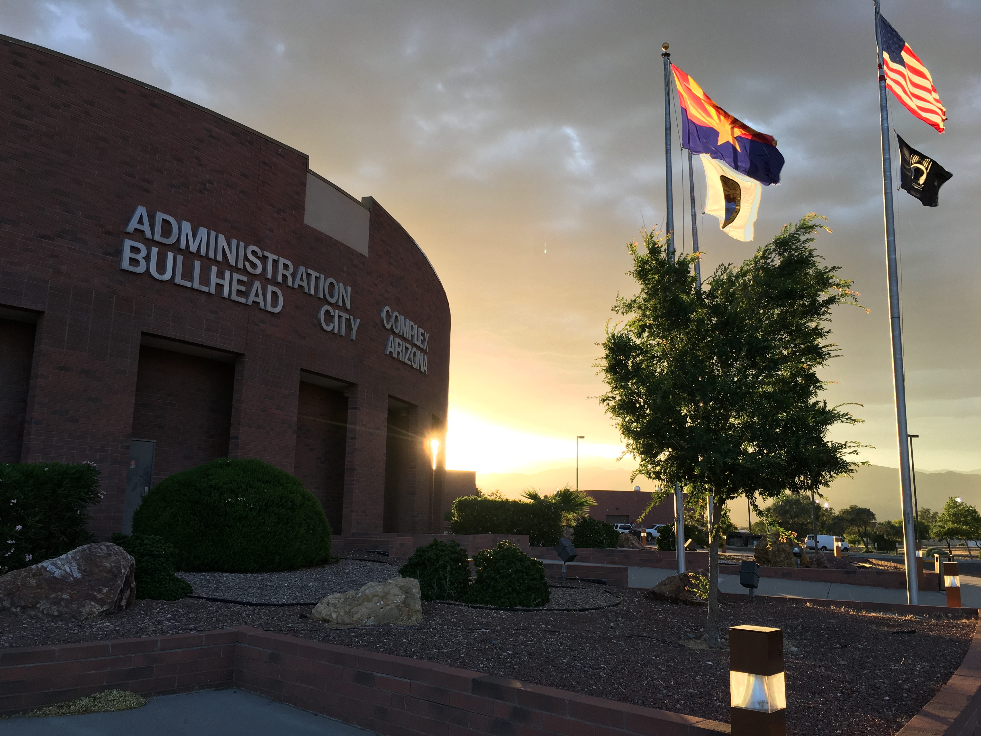 outside the council chambers building